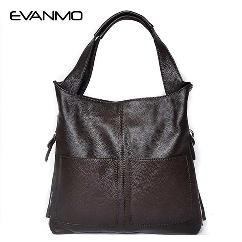Marca do Vintage Bolsa de Couro Genuíno das Senhoras Nova Grande Capacidade Bolsala um Principal Design Famoso Senhora Bolsas Crossbody Preto Sac