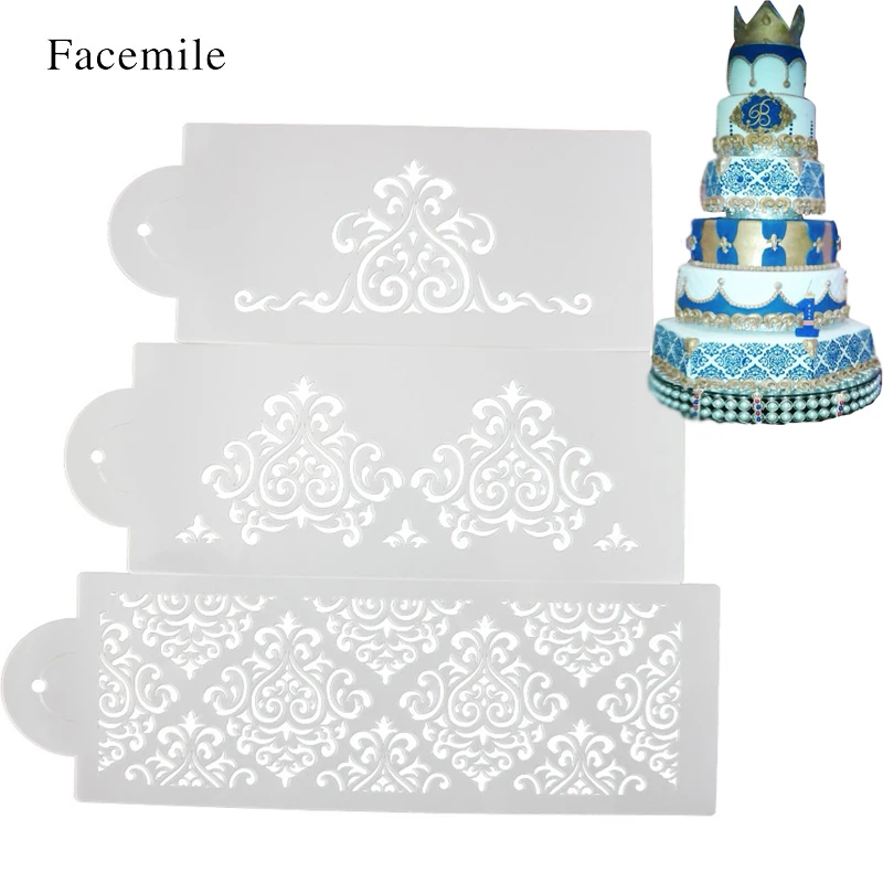 Best cake biscuit stencil bakery tool fondant mold crown king princess queen Bakeware Baking Fondant Cake Stencil Template Gift 52059