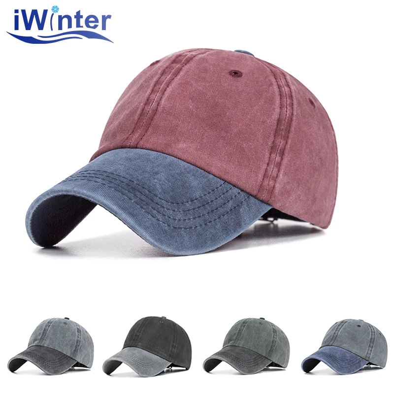 

IWINTER Baseball Cap Women Men Snapback Caps Unisex bone Cotton Cap Spring Summer gorras Adjustable Sport Hat dad hat Washed Cap