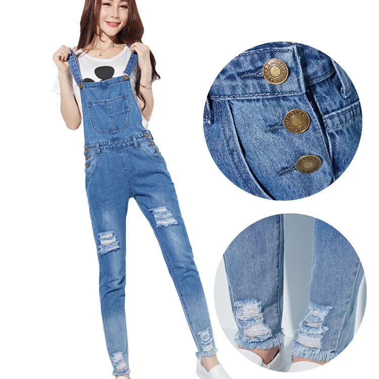 Women's new 2017 summer fashion large size female straight strap walnut cowboy straps pants high waist Korean version of the strap pants (12)