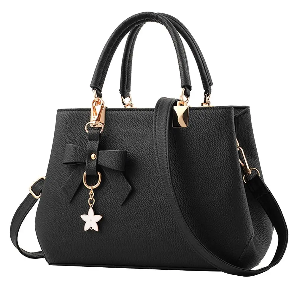 

Hot!!! Bow Zipper Faux Leather Women Tote Handbag Crossbody Shoulder Bag