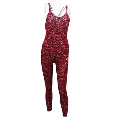 Леопардовые бесшовные комплекты для йоги Женская спортивная одежда костюм для спорта йоги одежда для спортзала тренировки/женский фитнес-набор и бег дамы - Цвет: Red leopard