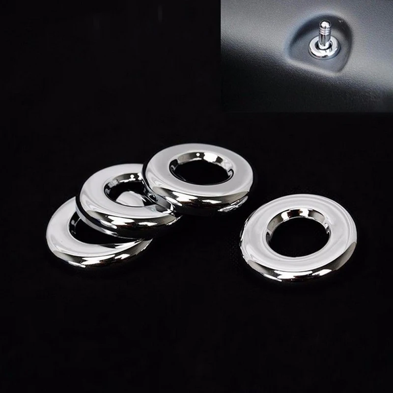 

ABS Carbon Fiber/Chrome Car Door Lock Button Trim Cover Ring For Jeep Grand Cherokee 2010-2015 2016 2017 2018 Car Styling 4Pcs