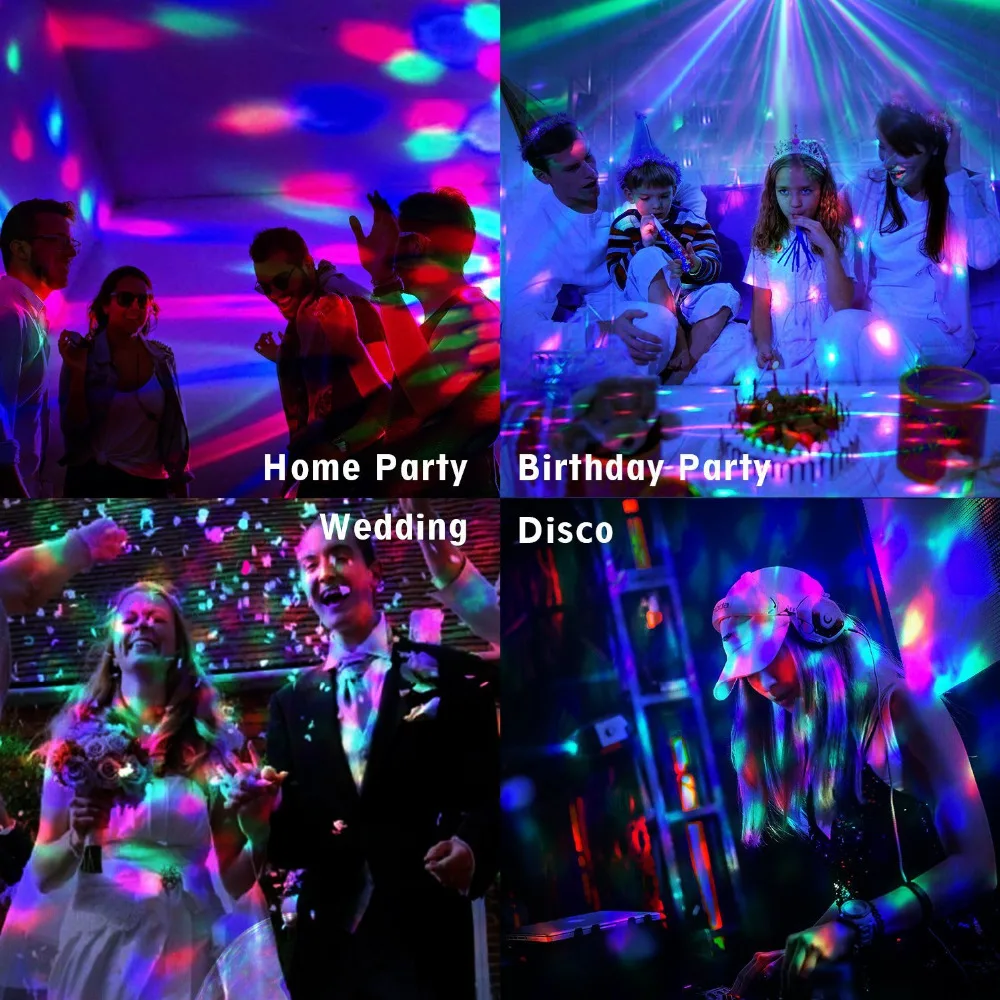 7 цветов DJ диско светодиодный шар Lumiere 3 Вт звуковая активация лазерный проектор RGB сценический светильник ing эффект лампа светильник музыка рождество KTV