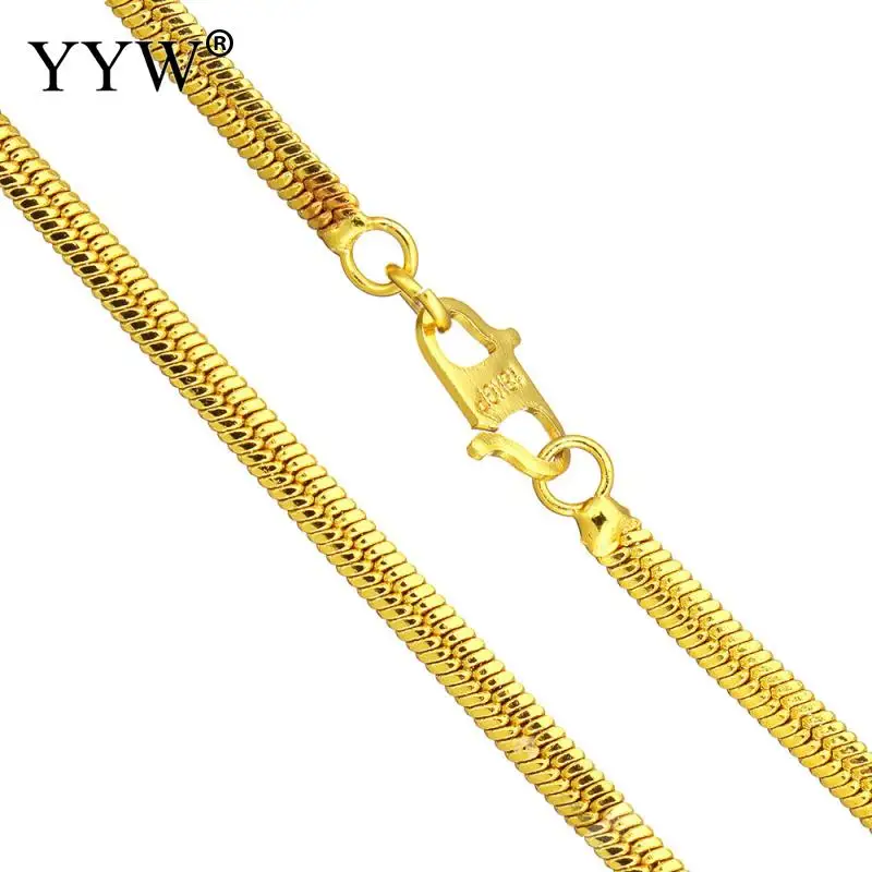 www.bagssaleusa.com : Buy Wholesale Price 24k Gold Color Plated Brass Chain Necklace For Men Women ...