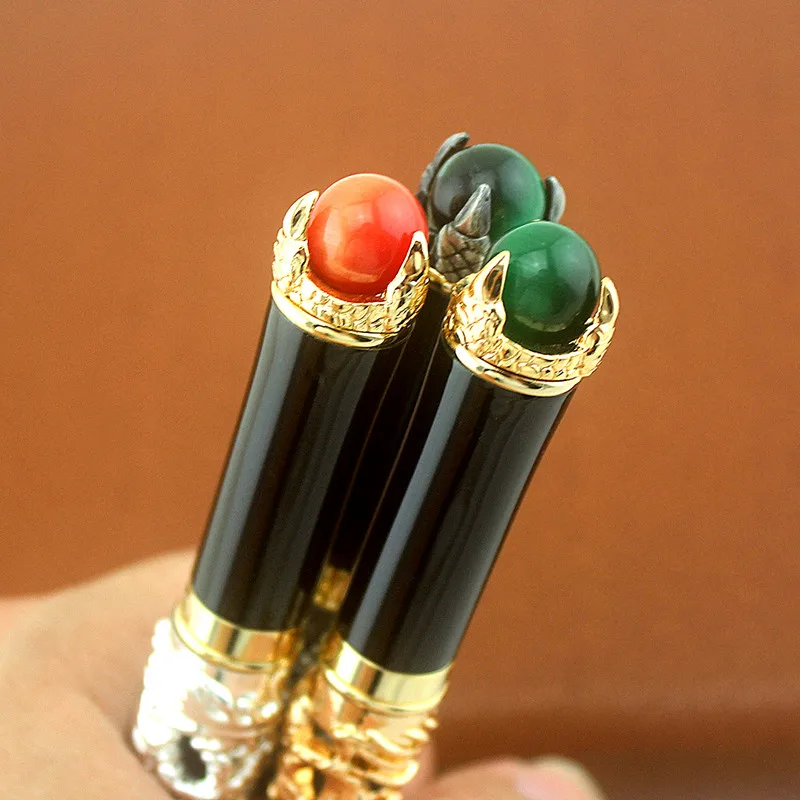 

JINHAO Golden Dragon King Play Pearl 0.7mm Nib Rollerball Pen Black / White / grey/ For Choice Office Business Best Gift
