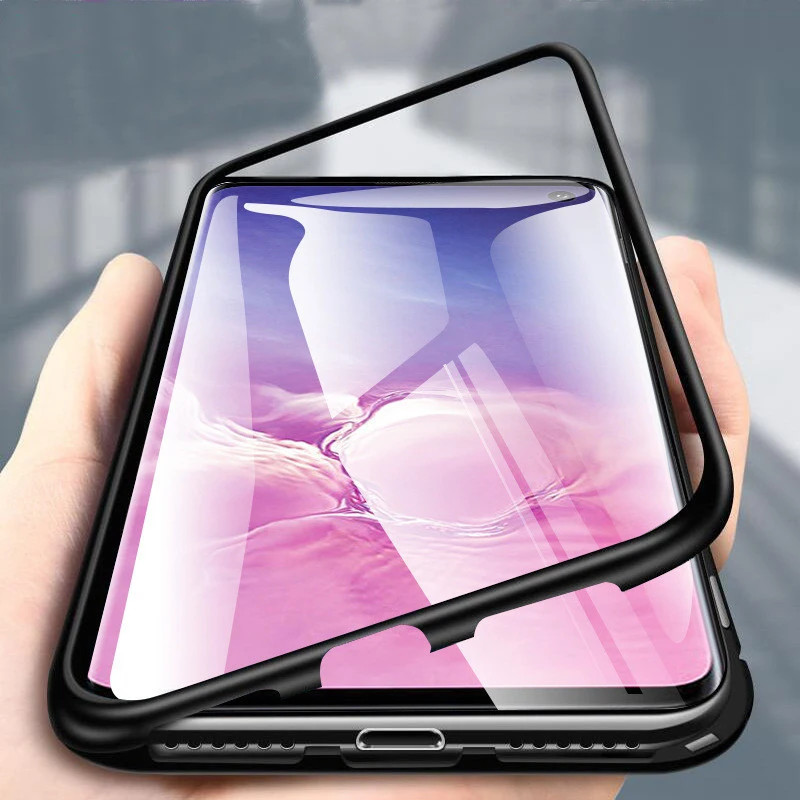 Магнитный адсорбционный металлический чехол для Samsung Galaxy S8 S9 S10 Plus S10E S7 Edge M30 M20 M10 A30