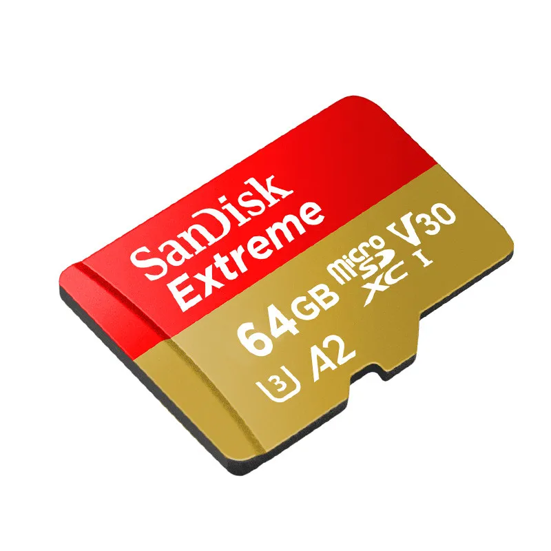 Sandisk Original Memory Card Extreme Micro SD Card A2 A1 V30 U3 Flash Card 64GB 32GB TF Card 128GB Memory Microsd For Free Ship camera memory card