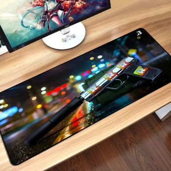 

Large Size Mouse Pad Revolver Guns CS GO AMP Anti-slip Natural Rubber PC Computer Gaming Mousepad Desk Mat for CS GO Rainbow Six