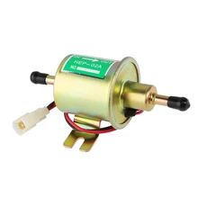 12V Car Heavy Duty Metal Solid Petrol Electric Fuel Pump HEP-02A Low Pressure Pump for Carburetor, Motorcycle , ATV (Silver)