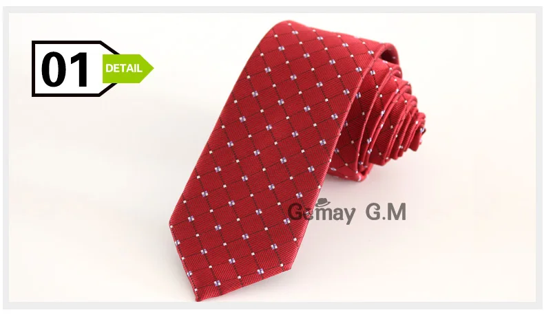 Mens Polyester Microfiber Skinny Ties 6cm Width Goom Neckties Slim Neck Tie