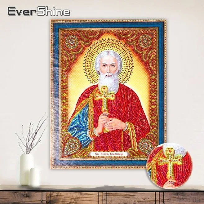 

EverShine Special Shape Diamond Painting Religion Diamond Embroidery Christian Rhinestones Cross Stitch Partial Diamond Mosaic