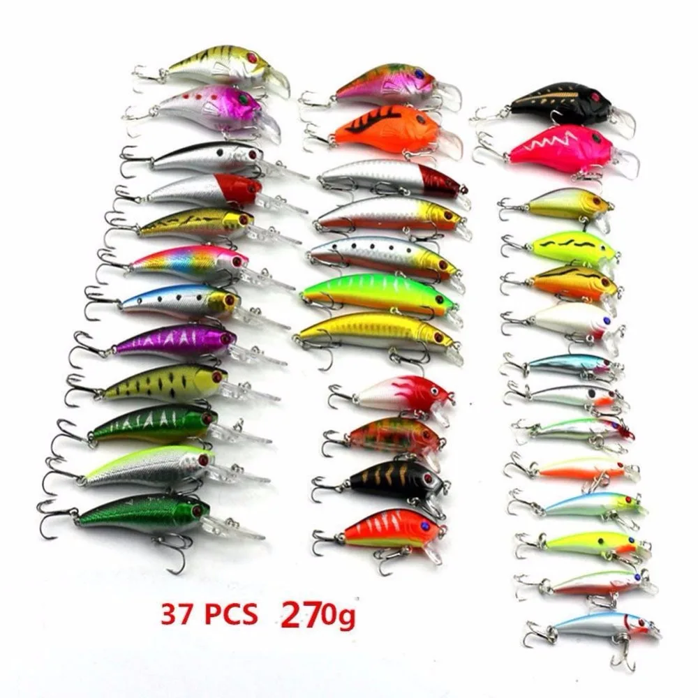 37Pcs / set Fly Fishing Lure Set China Hard Bait Jia Lure Wobbler Carp