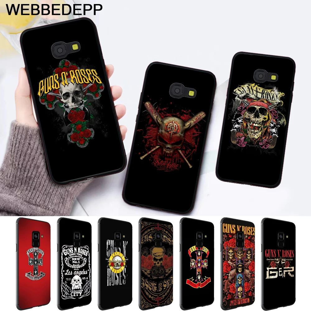 Силиконовый чехол Guns n roses для Samsung A3 A5 A10S A20S A30S A50S A6 Plus 2018 A7 A8 A9 A10 A30 A40 A50 A70 J6|Бамперы|