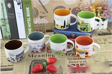 14 unze Keramik Kaffeetasse, Teetasse, Sie Sind Hier Stadt Sammlung Amerika Stadt Tasse Bone China
