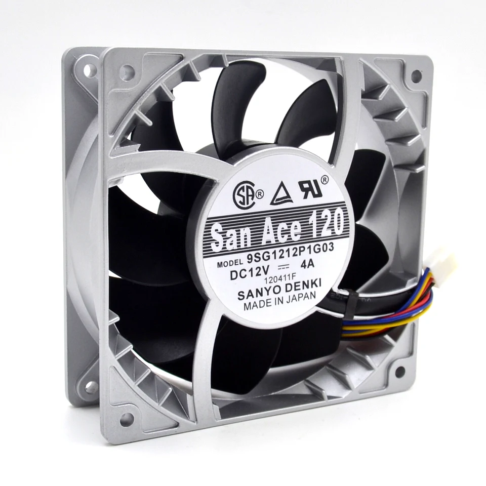 Cooling Fan for Sanyo 12038 9GL1212V1J03 12V 1.9A 120 120 38MM Built-in Motorcycle Modified Violent Fan