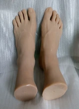 New size 44 silicone real skin fake male feet sex doll for women with skeleton model drop shipping