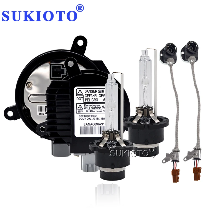 SUKIOTO Original 35W Car Headlight Ballast Xenon D2S D4S HID Kit 4300K