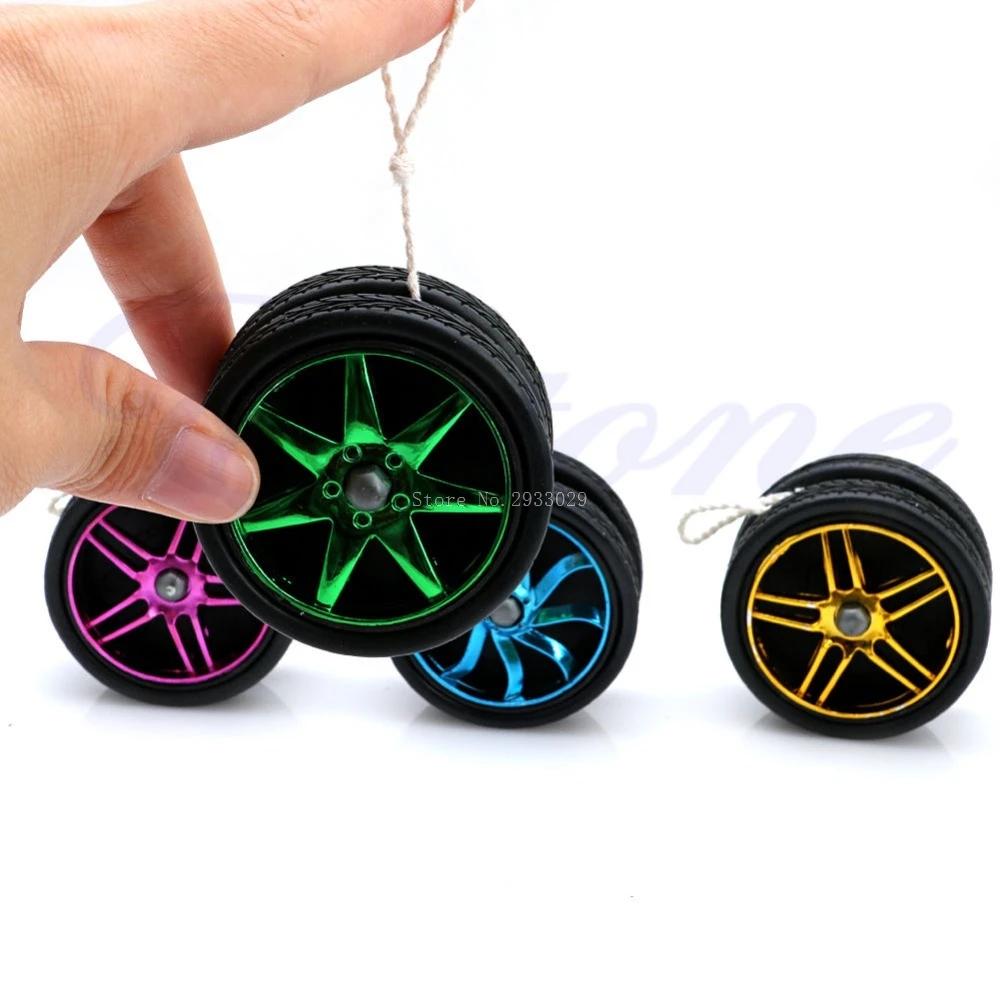 

Pro Electroplating YoYo Ball Wheel Shape Bearing String Trick Kids Toy Gift Randomly Color -B116