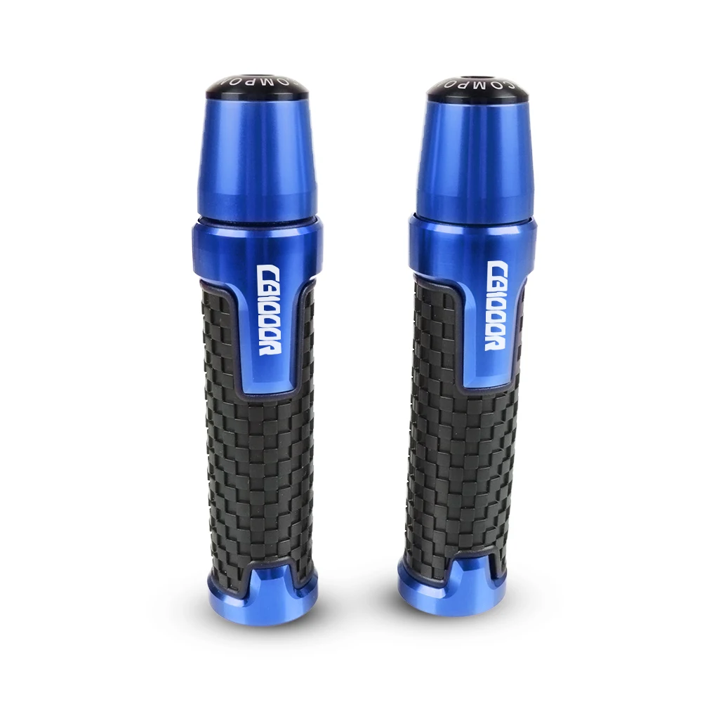 For Honda CB1000R CB 1000 R 2008 2009 2010 2011 Motorcycle Accessories CNC Handlebar Hand Grip handle grips Moto Grips with ends - Цвет: Blue  CB1000R