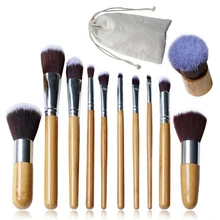 Face Blending Brush Kit 11 Pcs Makeup Brushes Set Bamboo Handle Eyeshadow Foundation Concealer Blush Brush Pinceis De Maquiagem