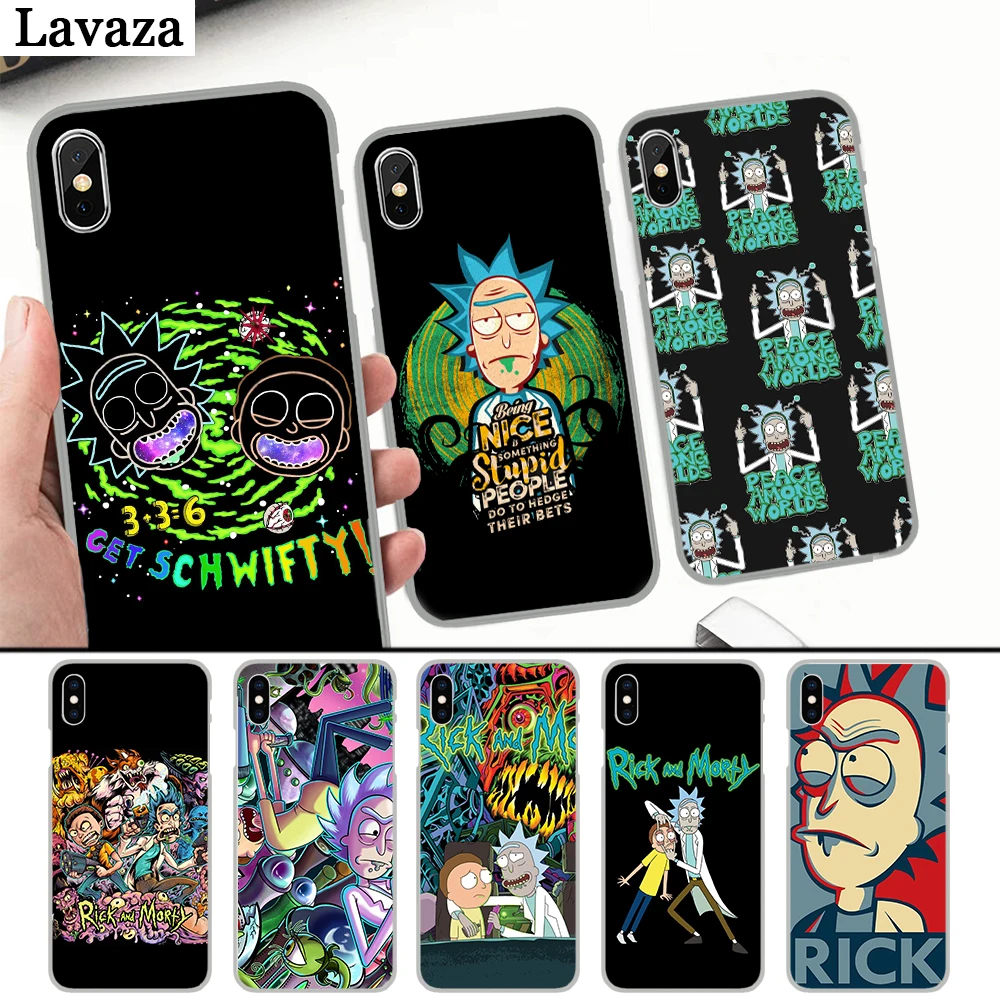 

Lavaza Funny Rick and Morty Cartoon anime Hard Case for iPhone 4 4S 5 5S 5C 6 6S 7 8 Plus X XS MAX XR