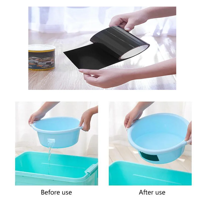 

Super Multi-purpose Self-adhesive Strong Black Rubber Silicone Repair Waterproof Bonding Tape Adhesive Tape New