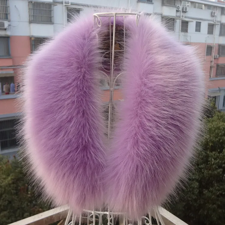 Для женщин леди Искусственный меховой воротник шарф шаль 82/95 см зимние теплые толстые зимние стильные многоцветные стильный - Цвет: Light Purple