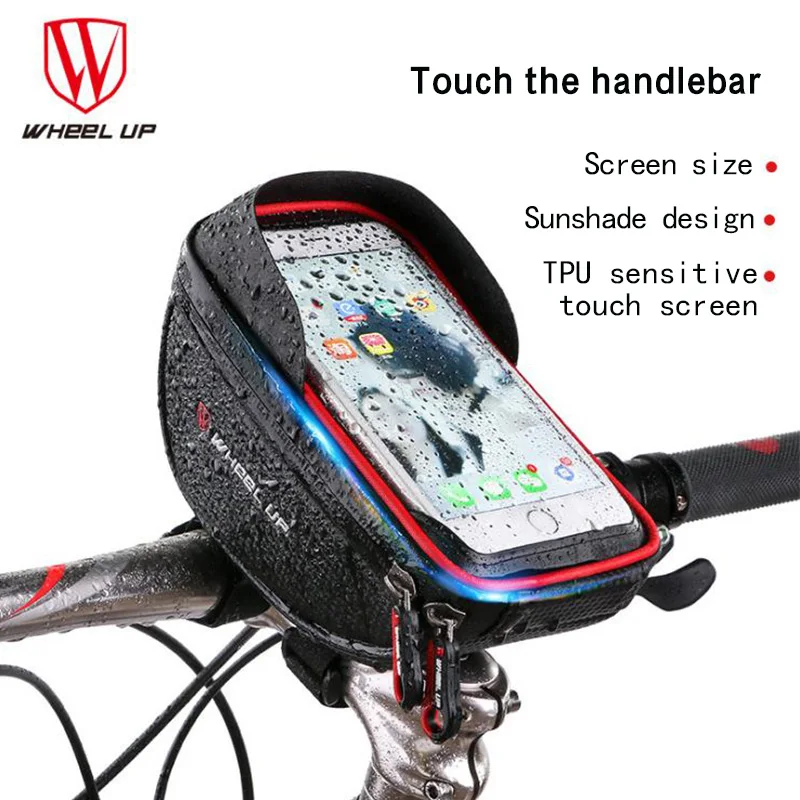 

Wheel Up Bicycle Bags Cycling Bike Frame Iphone Bags Holder Pannier Mobile Phone Bag Case Pouch Mountain Bike Handlebar Bag