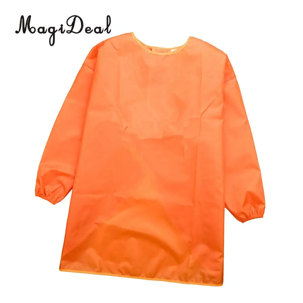 Green MagiDeal Kinder Wasserdichte Langarm-Schürze Malerei Smock L Purple