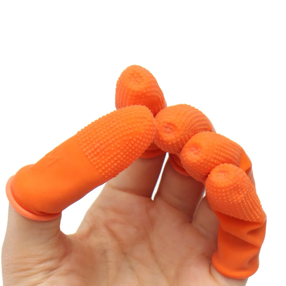 Новый Safurance 100 шт Защитные противоскользящие кончики пальцев перчатки латексные резиновые пальчиковые кроватки антистатические перчатки