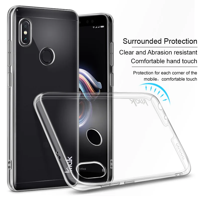IMAK Прозрачный чехол прозрачный ПК Жесткий крышка для Xiaomi Redmi Note 5 Pro чехол-накладка