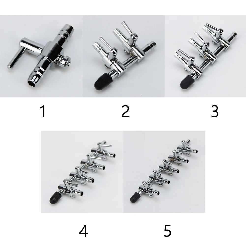1/2/3/4/5 способ воздушного разделительный клапан для аквариума воздушный насос потока сплиттер дистрибьютор поршневой насос клапан крана рычаг Управление многоходовой клапан