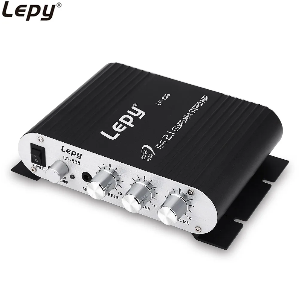 Lepy LP 838 Mini Hi Fi Stereo Amplifier Booster For Car Motorbike Home