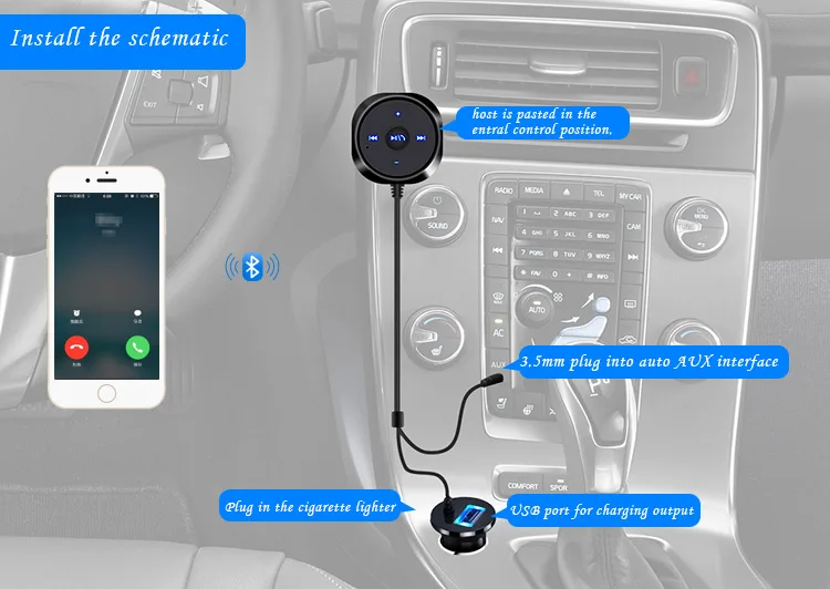 AOSHIKE автомобильный fm-передатчик Hands Free Bluetooth автомобильный комплект MP3-плеер ТВ Модулятор двойной usb зарядка в автомобиль аудио приемник