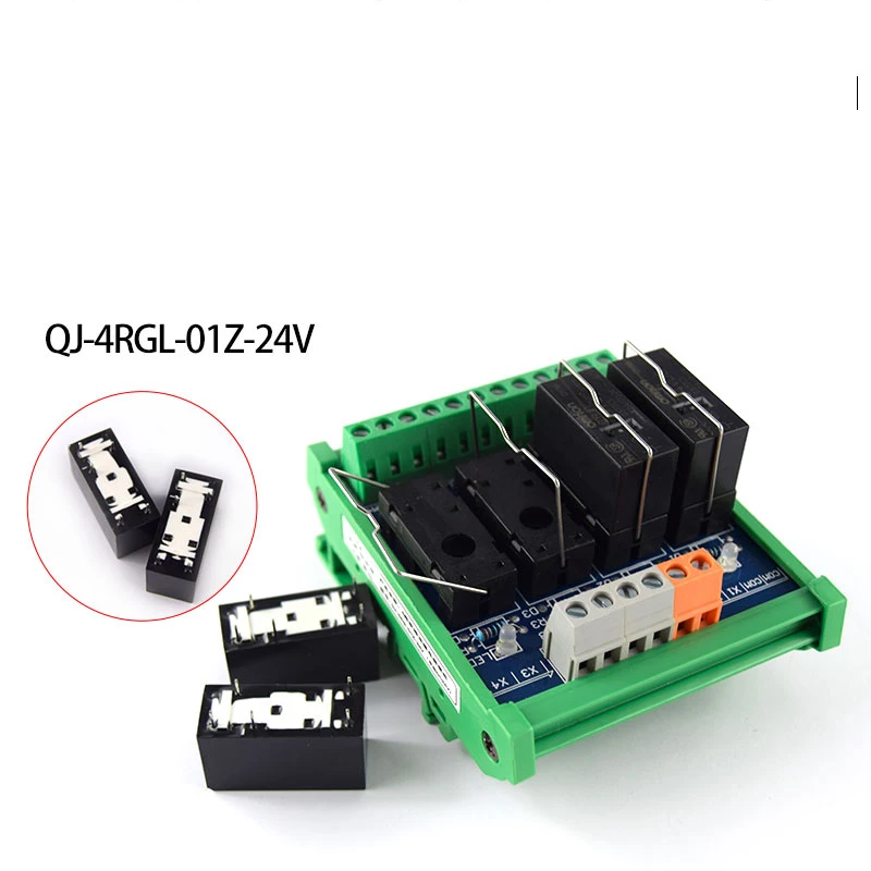 

4-way original Omron relay module, RG relay 12A 1NO+1NC 24V rail mounting