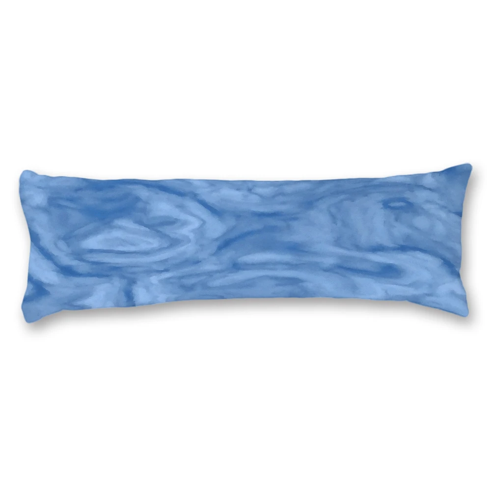 New Body Pillow Cover 20*54" Long Pillowcase Marble Pattern Blue Pillow
