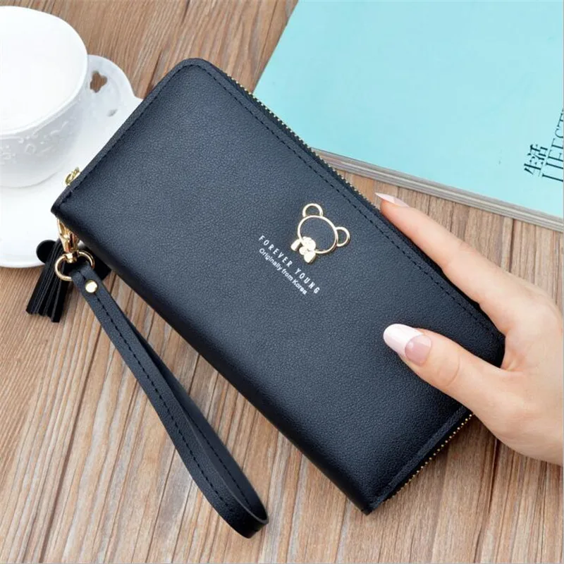 

Multifunction Zipper Wallet Female Women's Wallet Snap Coin Purse Phone Bag Bow Multi-card Bit Card Holder Purse Women Luxury