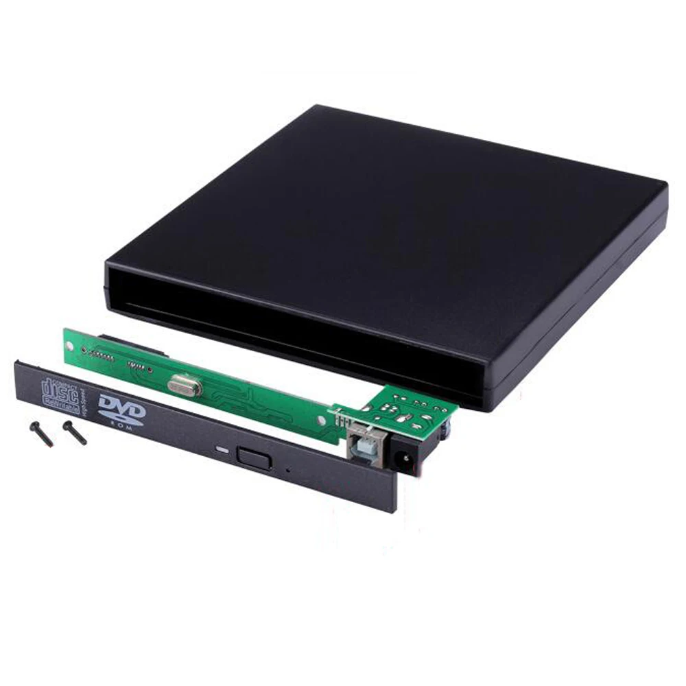 12 7 мм USB 2 0 Внешний Оптический привод коробка чехол DVD CD Rom RW к SATA жесткий диск Caddy