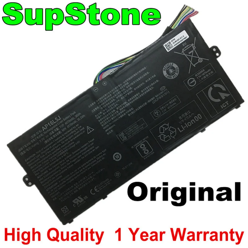 Supstone Подлинная OEM AP16L5J 2ICP4/91/91 аккумуляторная батареядля ноутбука acer SF514-52T-83U3 SF514-52T-86W1 спин 1 SP111-32N SF514-52T-5847