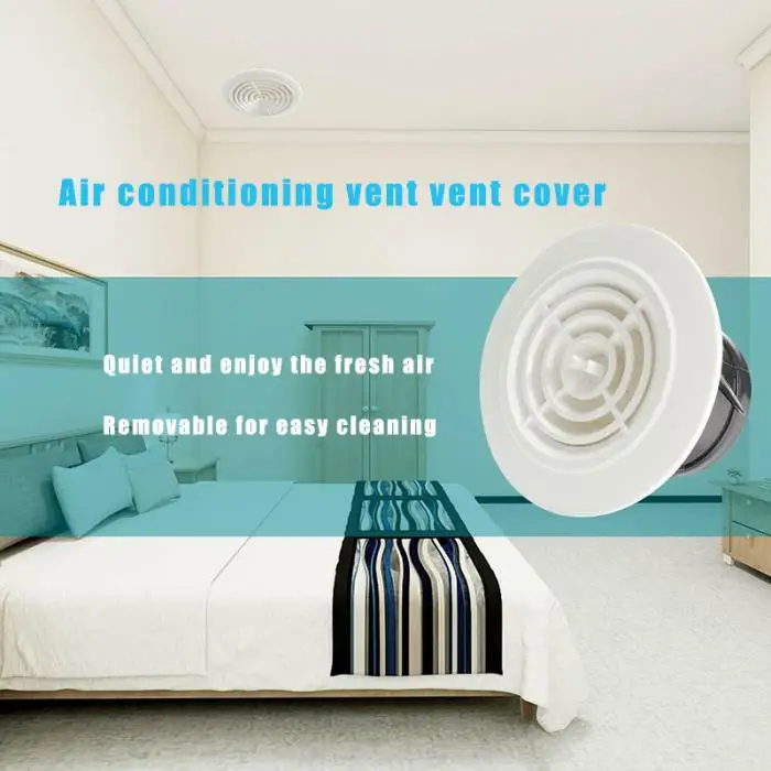 Носимый вентилятор круглое вентиляционное отверстие ABS вентиляционная решетка крышка регулируемый выхлоп для ванной офисной вентиляции PAK55