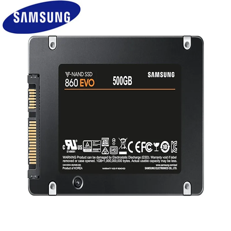 Samsung Ssd Hdd 500gb 860 Evo Внутренний твердотельный диск Жесткий диск Sataiii Hdd для ноутбуков настольных ПК