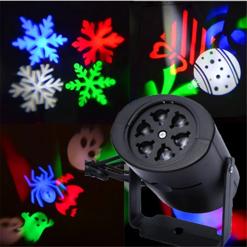 

Laser Projector Lamps LED Stage Light Heart Snow Spider Bowknot Bat for Christmas Party Landscape Light Garden Lamp Outdoor