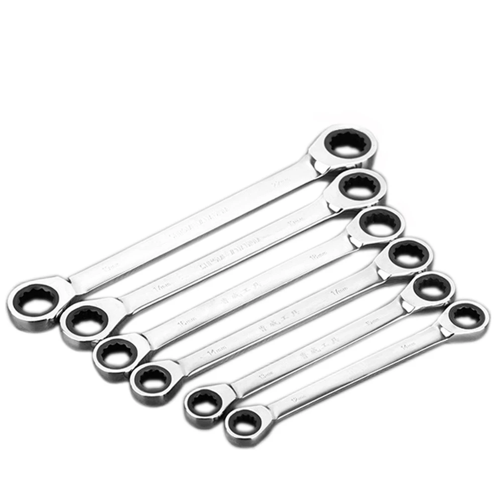 Набор двусторонних гаечных ключей с трещоткой 8 19 мм|ratchet wrench|wrench setratchet wrench set |