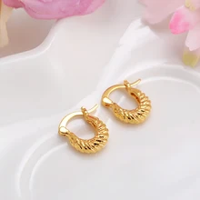 2 пары маленьких круглых колец для маленьких девочек, серьги-кольца Huggies, золотые украшения для детей, Женские Ювелирные изделия Aros, Африканский лучший подарок