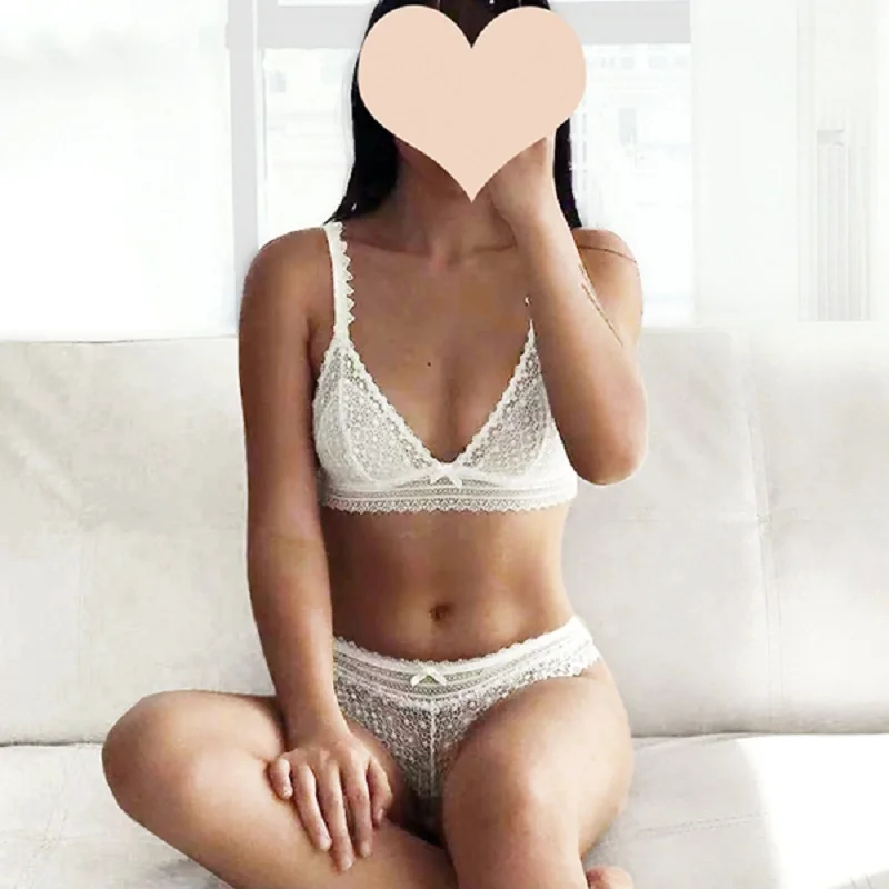 Goede Wriufred Ultra Dunne Kanten Ondergoed Comfortabele Sexy Randloze Bh Set Grote Size Lingerie Voor Dames Persoonlijkheid Bh Korte sets