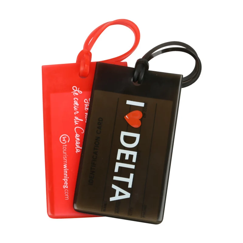 DELTA NEW LUGGAGE BAG TAG // ID JELLY TYPE RED