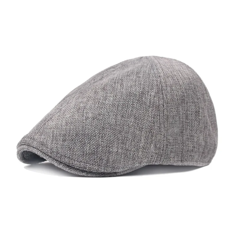 Crude Linen Men's Forward Cap Spring Summer Retro Linen Female Hat