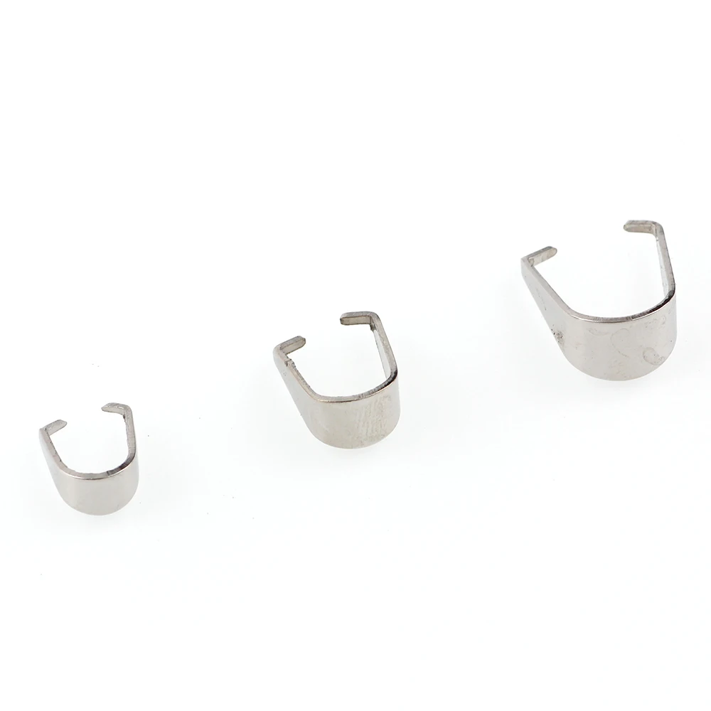 الفولاذ المقاوم للصدأ قلادة قرصة الكفالة المشابك الفضة لهجة ل DIY مجوهرات النتائج زينة