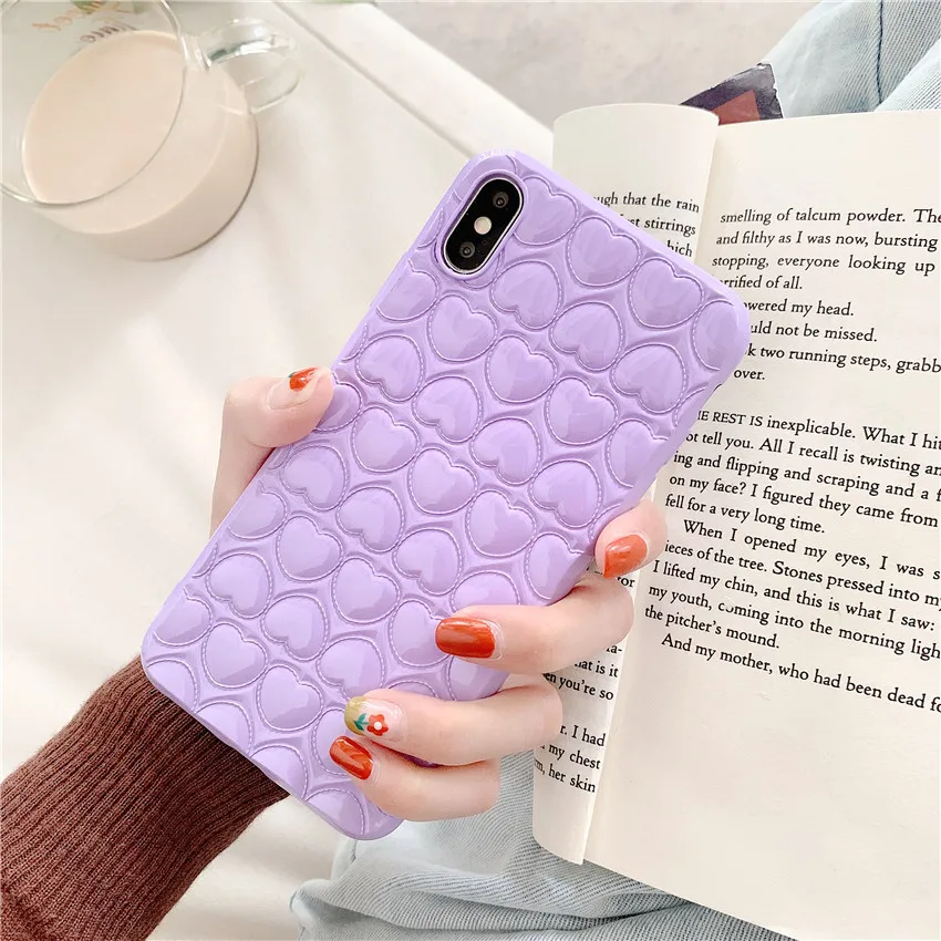 Желтый чехол для телефона с рисунком на тему любви iphone XS Max XR X конфетный цвет